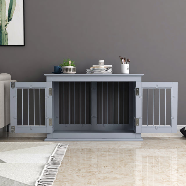 Pet house, Large Crate with Chew-Resistant Iron Bars, open from 2 directions