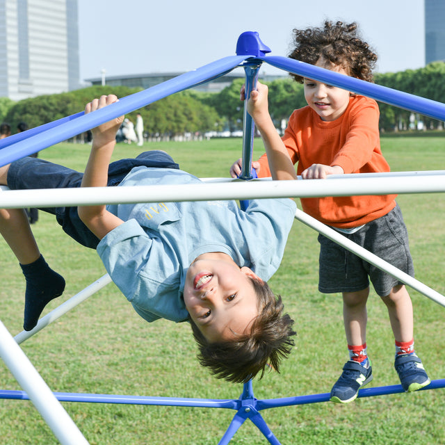 11ft Geometric Dome Climber Play Center, Kids Climbing Dome Tower, Rust & UV Resistant Steel Supporting 900 LBS