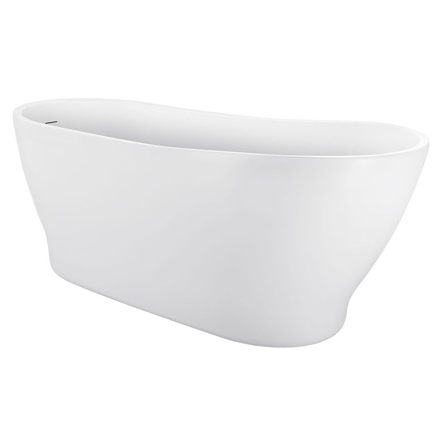 59" 100% Acrylic Freestanding Bathtub,Contemporary Soaking Tub,white Bathtub
