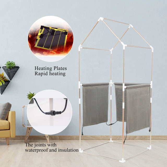 Portable Gothic Roof Plus Type Full Size Far Infrared Sauna tent. Spa, Detox ,Therapy and Relaxation at home.Larger Space,Stainless Steel Pipes Connector Easy to Install. FCC Certification--Black