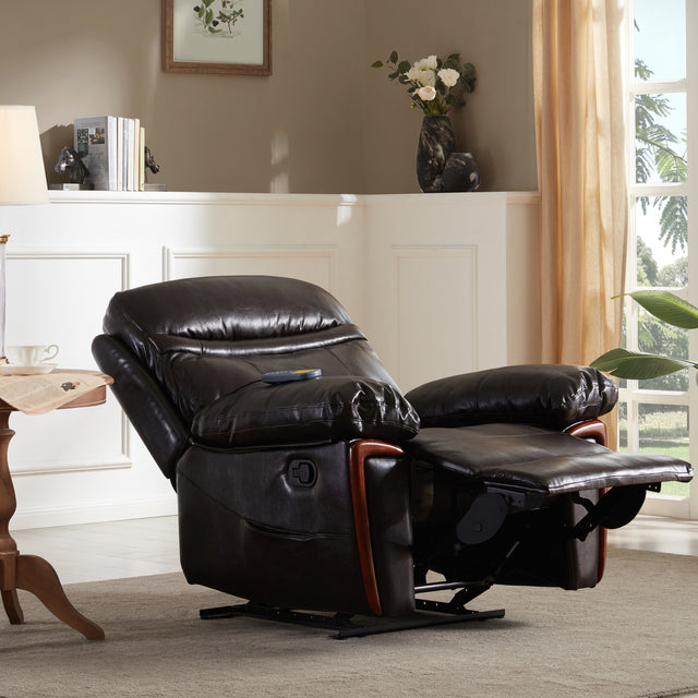 Orisfur. Massage Recliner PU Leather Sofa Chair with Heating and Massage Vibrating Function