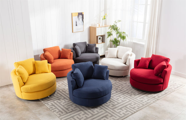 Modern Akili swivel accent chair barrel chair for hotel living room / Modern leisure chair