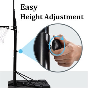 Portable Basketball Hoop & Goal with Vertical Jump Measurement, Outdoor Basketball System with 6.6-10ft Height Adjustment for Youth, Adults