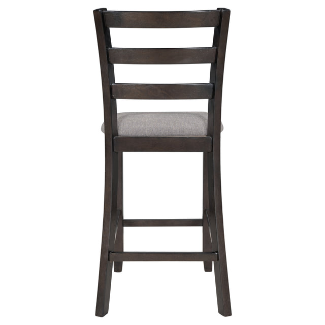 TREXM Set of 4 Wooden Counter Height Dining Chair with Padded Chairs, Espresso