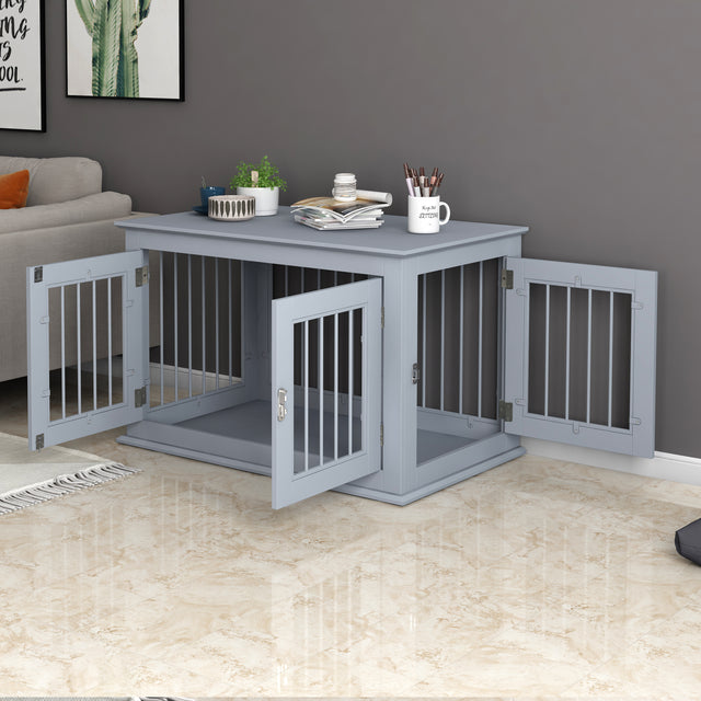 Pet house, Large Crate with Chew-Resistant Iron Bars, open from 2 directions