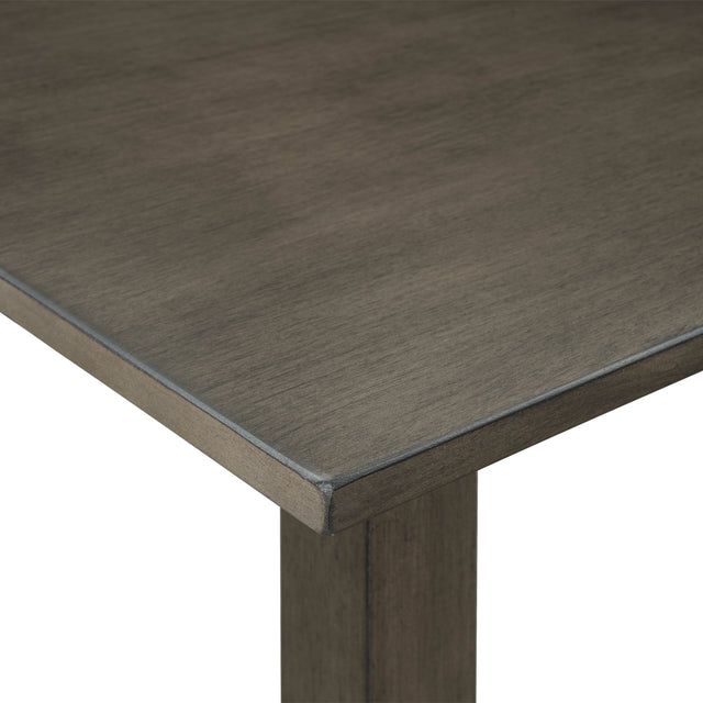 TOPMAX Farmhouse 5-Piece Wood Dining Table Set for 4, Kitchen Furniture Set with 4 Upholstered Dining Chairs for Small Places, Gray Table+Beige Chair