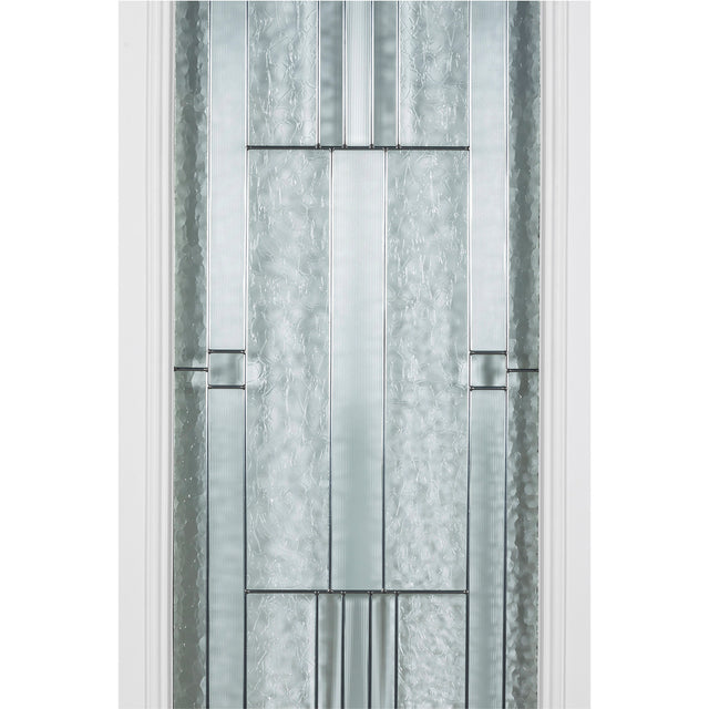 37.5inx81.5in Right Hand Inswing Decorative Glass- Zinc Caming Fiber Glass Prehung Entry Door .