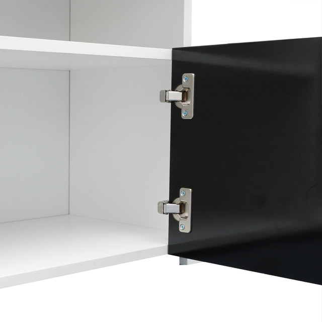 145 Modern 57" TV Stand Matte Body High Gloss Fronts with 16 Color LEDs