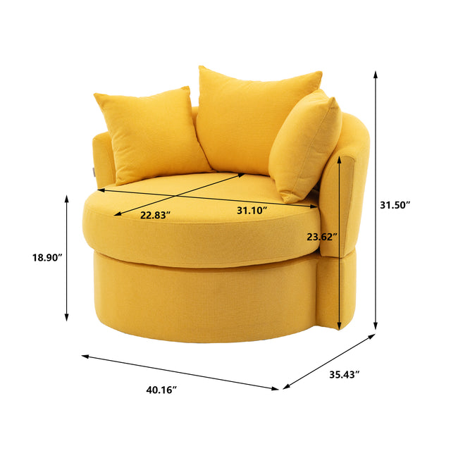Modern Akili swivel accent chair barrel chair for hotel living room / Modern leisure chair