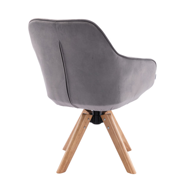 COOLMORE Solid Wood Tufted Upholstered Armless home office chair