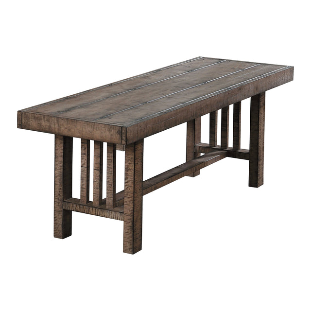 Rustic Design 1pc Bench Distressed Light Brown Finish Wooden Dining Furniture