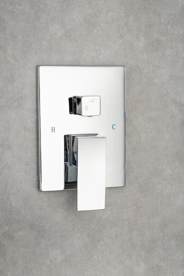 Waterfall Tub Faucet Wall Mount Roman Tub Filler Chrome Single Handle Brass Bathroom Bathtub Faucet with Hand Shower