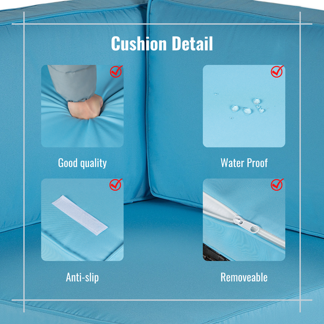 Wicker Sofa Set WS707.1-BL Carton 2