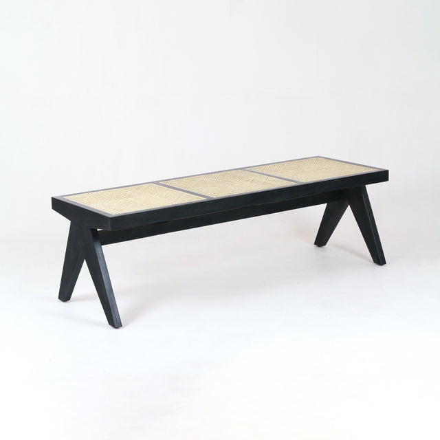 PIERRE JEANNERET CANE BENCH