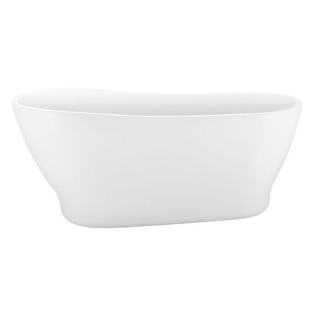 59" 100% Acrylic Freestanding Bathtub,Contemporary Soaking Tub,white Bathtub