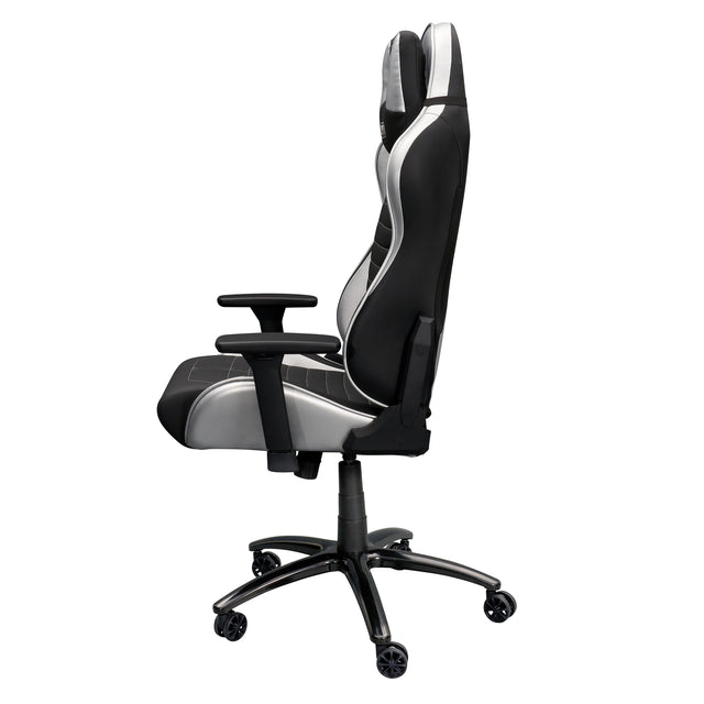 Techni Sport Ergonomic Racing Style Gaming Chair - Silver