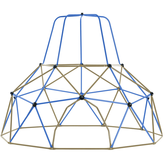 Kids Climbing Dome with Canopy and Playmat - 10 ft Jungle Gym Geometric Playground Dome Climber Play Center, Rust & UV Resistant Steel Supporting 1000 LBS