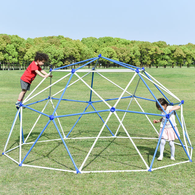 11ft Geometric Dome Climber Play Center, Kids Climbing Dome Tower, Rust & UV Resistant Steel Supporting 900 LBS