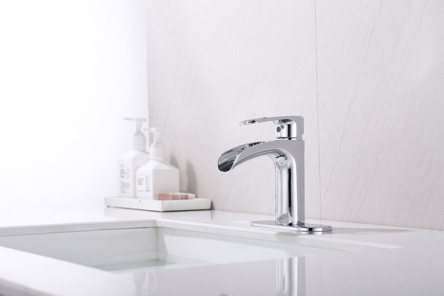 Bathroom Faucet Waterfall Bathroom Faucet Pop Up Drain Bathroom Sink Faucet,Faucet for Bathroom Sink,Single Handle Single Hole Bathroom Faucets