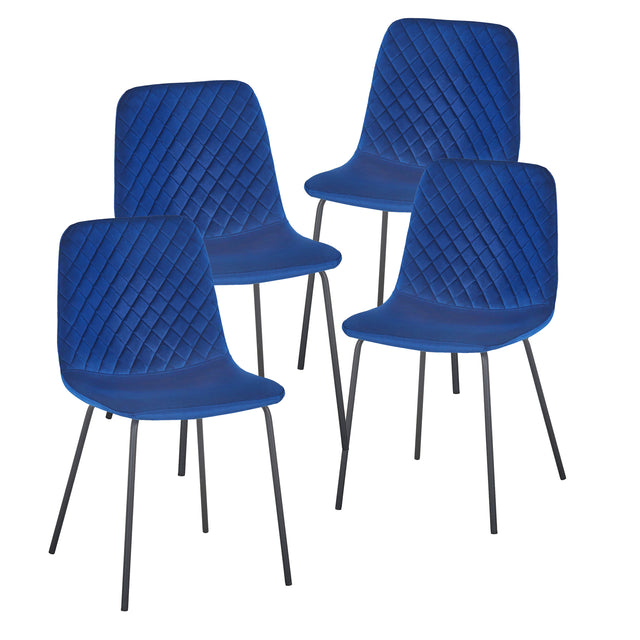 Dining Chair set of 4 PCS(BLUE),Modern style,New technology,Suitable for restaurants, cafes, taverns, offices, living rooms, reception rooms.Simple structure, easy installation.