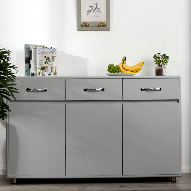 Three Doors Side Table-Grey