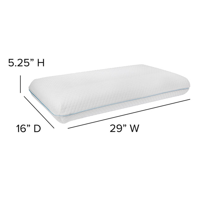 Offex Furniture Memory Foam Gel Standard Pillow