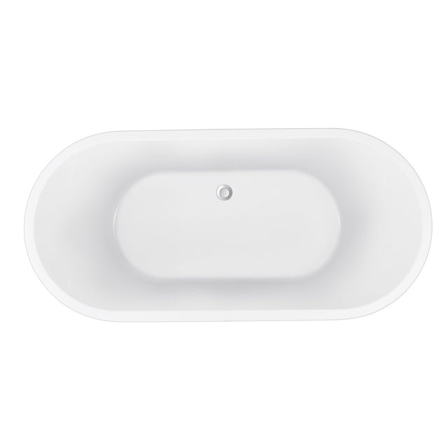 65" 100% Acrylic Freestanding Bathtub,Contemporary Soaking Tub,white Bathtub