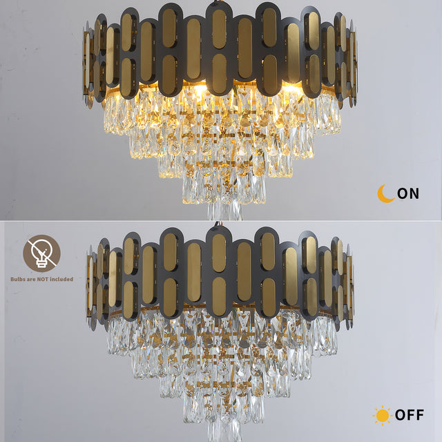 Modern American pendant diamond crystal chandelier -8 bulbs
