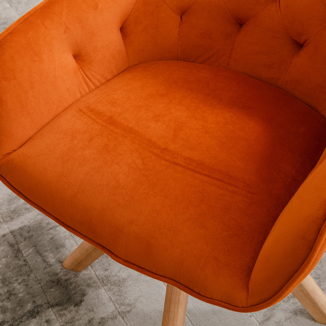 COOLMORE Solid Wood Tufted Upholstered Armless home office chair