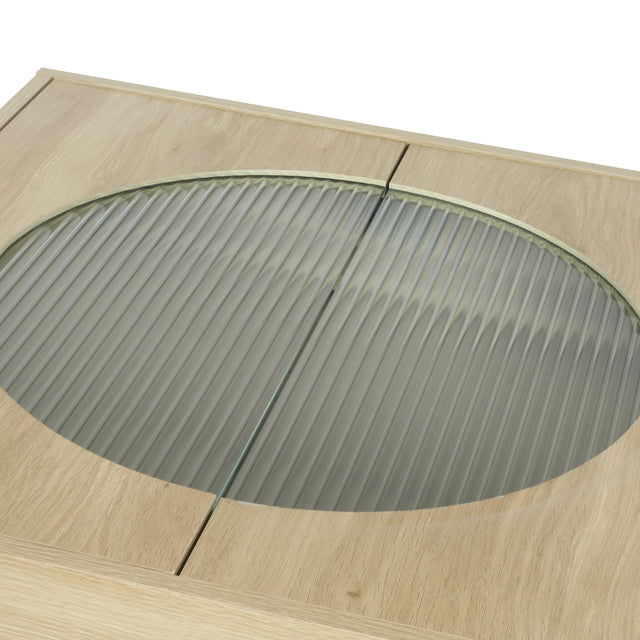 Storage Cabinet with Glass Door, No handle design,Push to open the door,Sideboard Buffet Cabinet for Kitchen,Dining Room