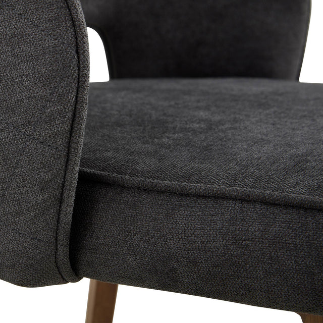 Modern Dining Chairs, Velvet Accent Chair, Living Room Leisure Chairs, Upholstered Side Chair with Metal Legs for Dining Room Kitchen Vanity Patio Club Guest (Set of 2) ( Dark Grey Office Chair)