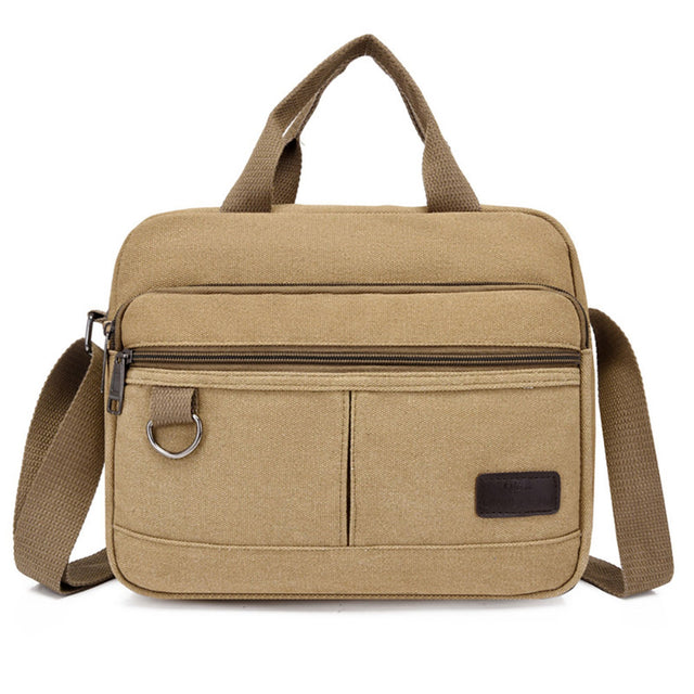 Men's crossbody bag, casual neutral solid color men's canvas one shoulder crossbody bag handbag