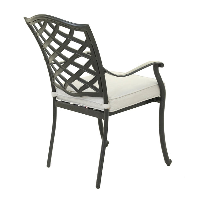 Dining Arm Chair, Cast Silver, Set of 2