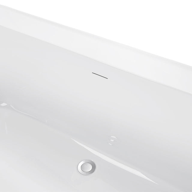59" 100% Acrylic Freestanding Bathtub,Contemporary Soaking Tub,white Bathtub