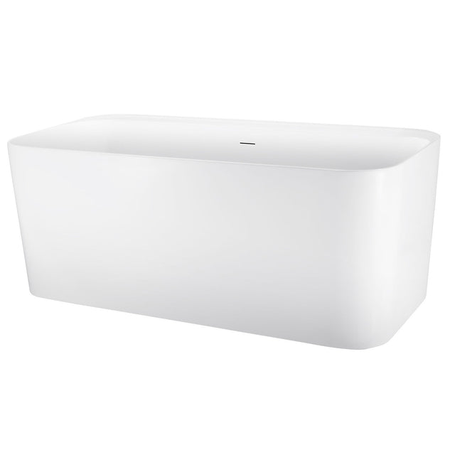 59" 100% Acrylic Freestanding Bathtub,Contemporary Soaking Tub,white Bathtub