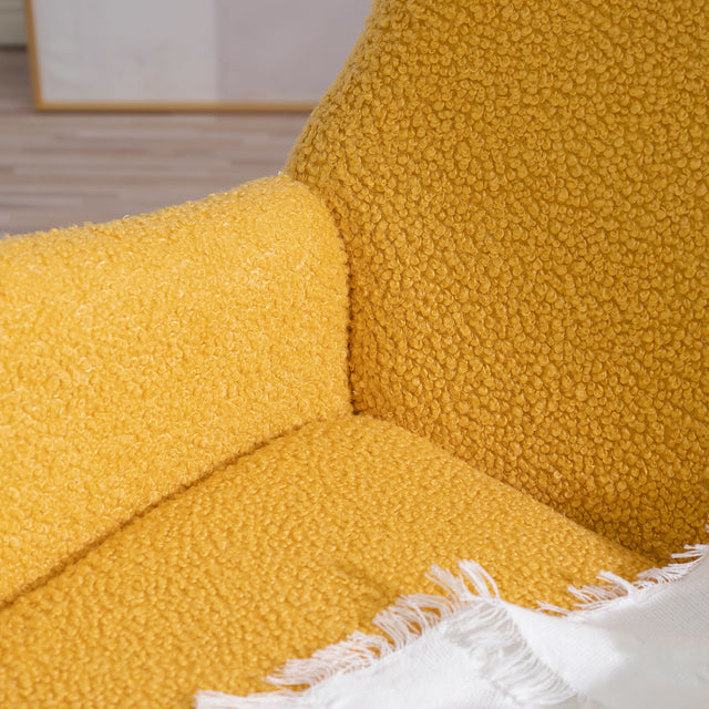 Rocking Chair - with rubber leg and cashmere fabric, suitable for living room and bedroom