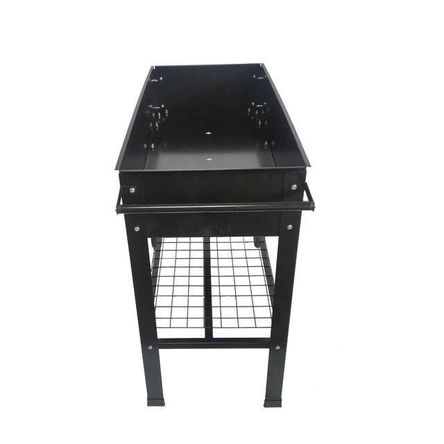 Aveyas Mobile Metal Raised Garden Bed Cart with Legs, Elevated Tall Planter Box with Wheels for Outdoor Indoors House Patio Backyard Vegetables Tomato DIY Herb Grow (Black)