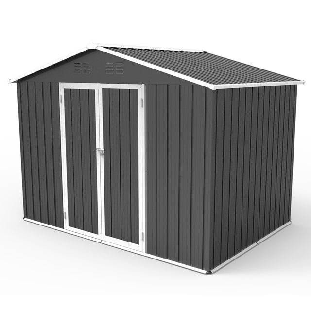 Metal garden sheds 6ftx8ft outdoor storage sheds Grey