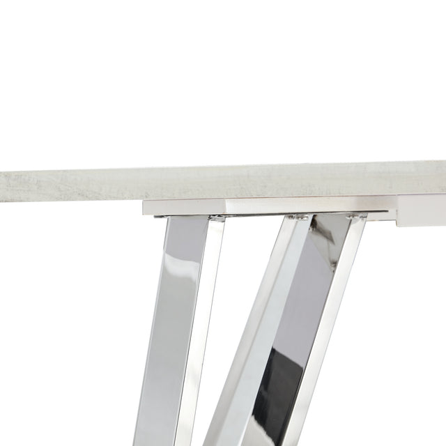 Bar table.Dining Table.Spacious MDF Top Dining Table with plating Legs - Perfect for Bars and Gatherings at Home
