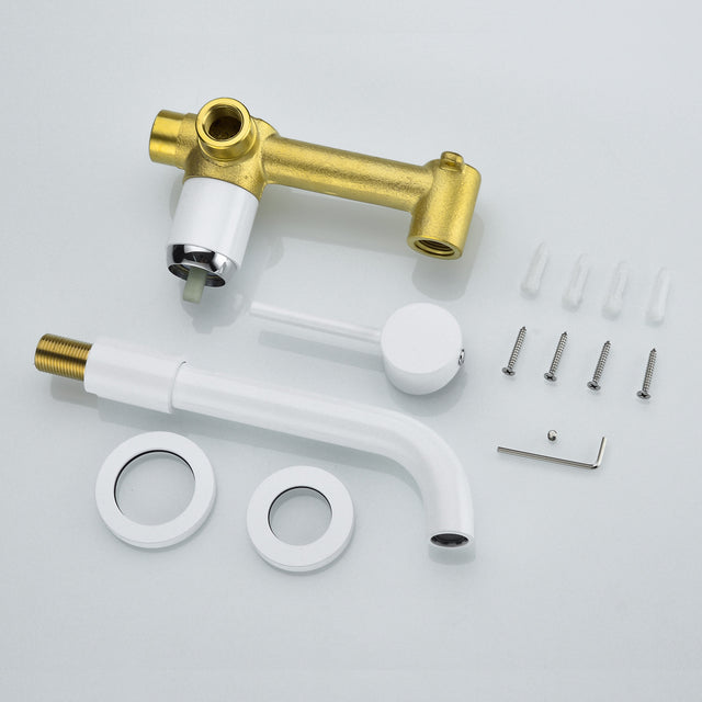 Single Lever Handle Wall Mounted Bathroom Faucet