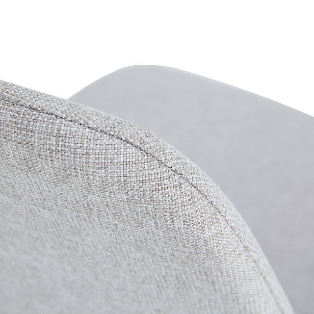 Dining Chairs Set of 4,Spoon shape Modern Style Dining Kitchen Room Upholstered Side Chairs, Accent Chairs with Soft Linen Fabric Cover Cushion Seat and plating Metal Legs Light Grey office chair