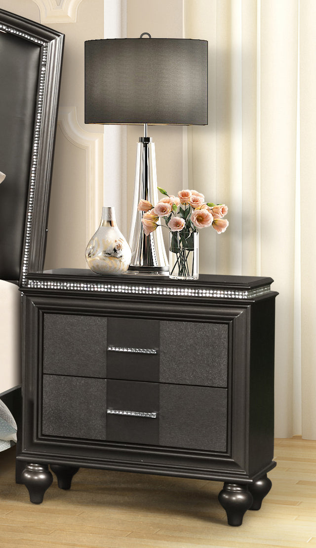 Galaxy Home Modern Ginger 2 Drawer Nightstand made with Wood in Copper