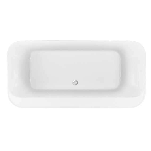 59" 100% Acrylic Freestanding Bathtub,Contemporary Soaking Tub,white Bathtub