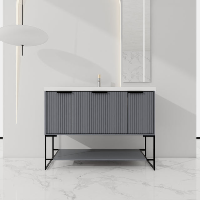 48 Inch Freestanding Bathroom Vanity With Resin Basin,48x18-BVA01148RG