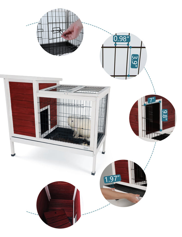 Guinea Pig Cage Rabbit Hutch Rabbit Cage Bunny Cage Bunny Hutch Guinea Pig Hutch with Pull Out Tray