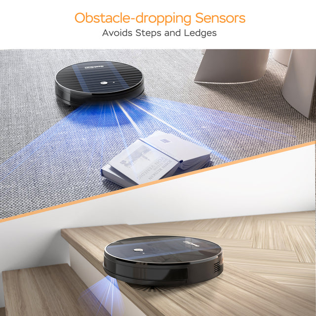 Geek Smart Robot Vacuum Cleaner G6, Ultra-Thin, 1800Pa Strong Suction, Automatic Self-Charging, Wi-Fi Connectivity, App Control, Custom Cleaning, 100mins Run Time(Banned from selling on Amazon)