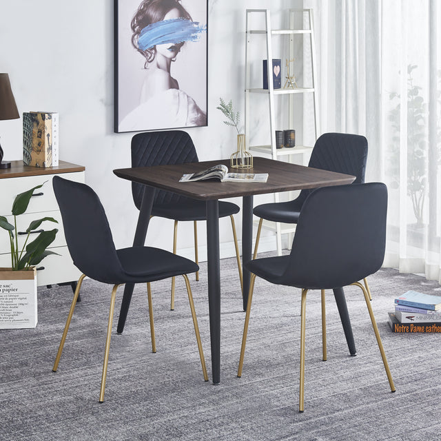 Dining chair set of 4 PCS(BLACK),Modern style,New technology,Suitable for restaurants, cafes, taverns, offices, living rooms, reception rooms.Simple structure, easy installation.