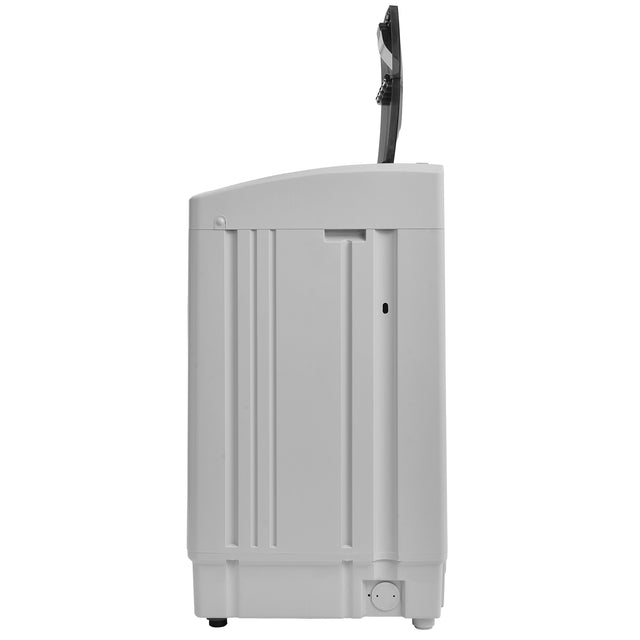 Top Loading Compact Fully Automatic Washing Machine, 1.24 Cu.ft, with LED Display, 8 Water Levels, 10 Wash Programs, Wash Schedule, Tub Air Dry, Tub Self Clean, Child Lock,Dorms, RVs, Camping