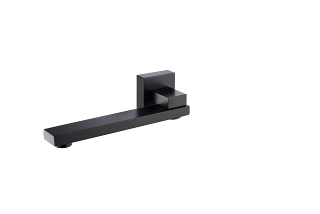 Waterfall Wall Mounted Bathtub Faucet with Hand Shower Swivel Tub Filler Faucet Single Handle Solid Brass