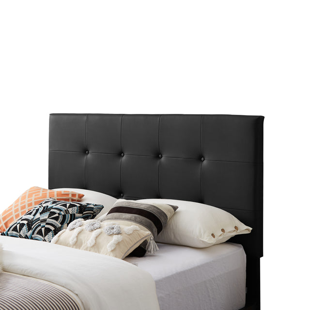 B112 Queen bed PVC cover haedboard with Sponge interlayer. Strong iron frame with high temperature paint